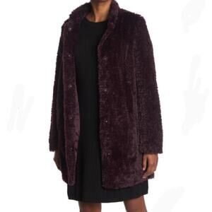 Kenneth Cole Shaggy Faux Fur Coat XS
